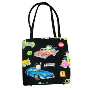 NWOT Betty boop tote bag Colorful Cartoon Car Print